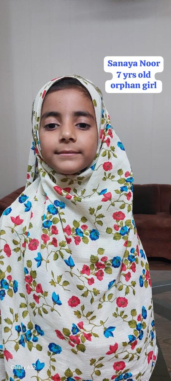 Sanaya Noor, newly enrolled at Hassan Academy